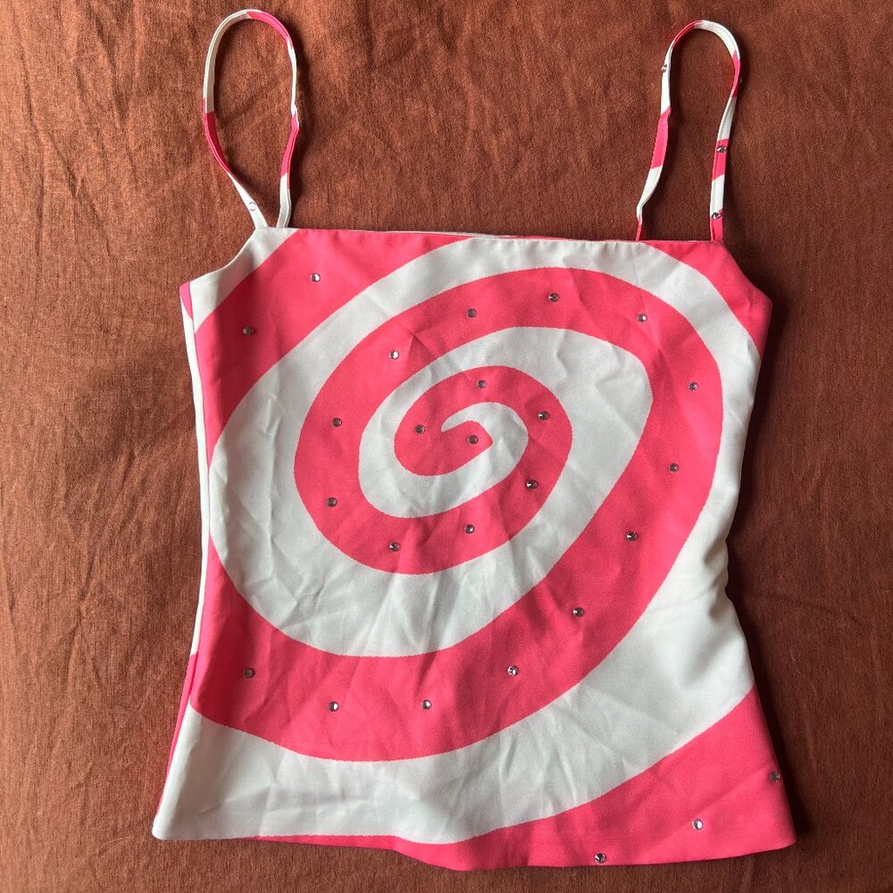 Tyler Mcgillivary Spiral Tank Hot Pink Size Small